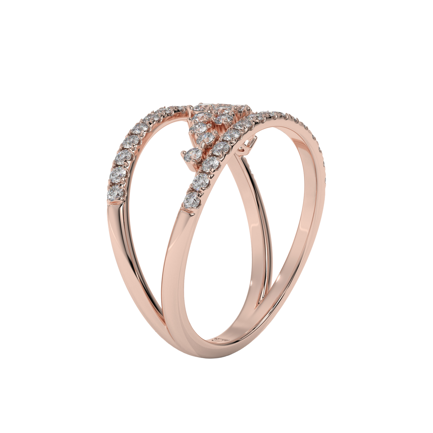 Floral Cascade Diamond Ring Caratlink