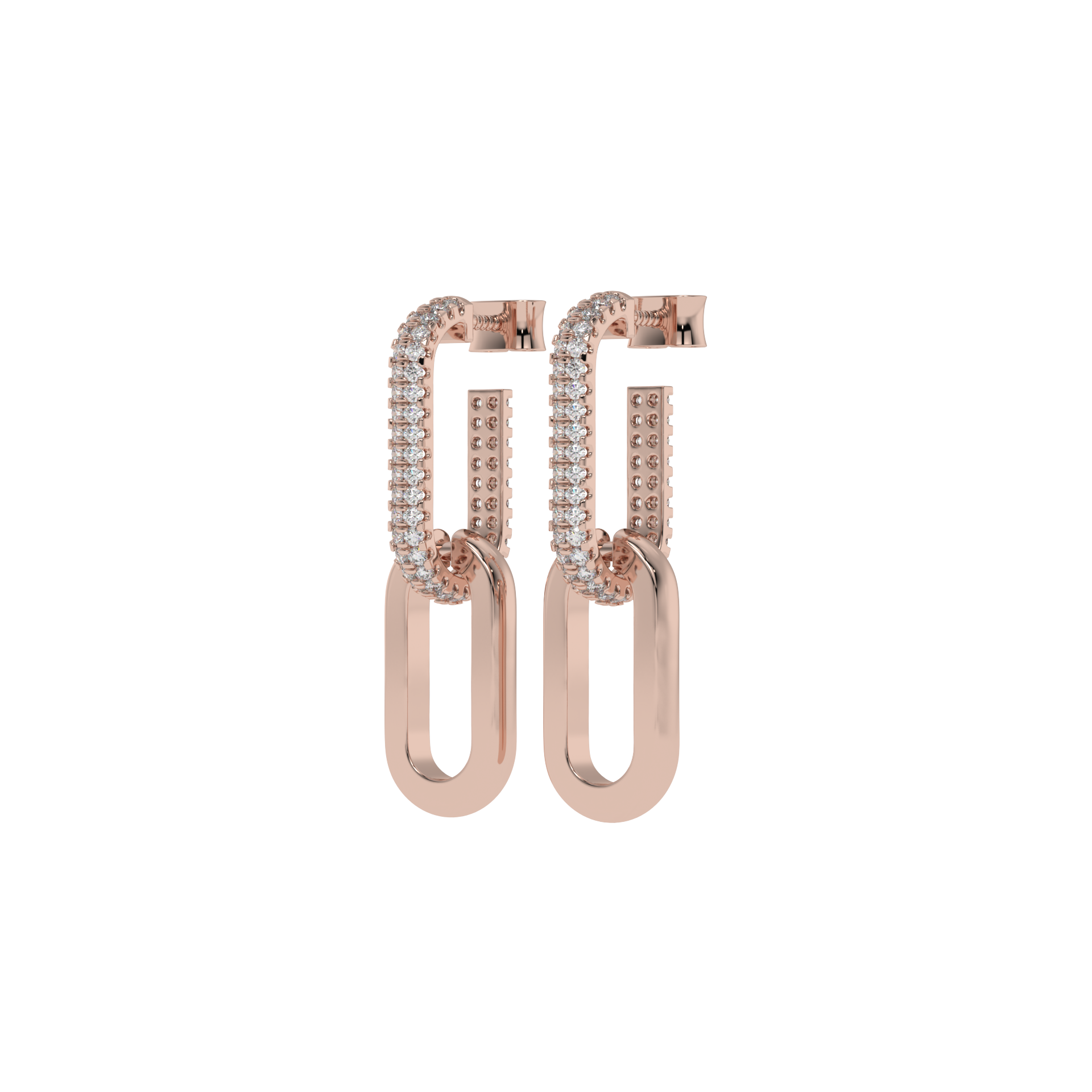 Diamond Link Drop Earrings Caratlink
