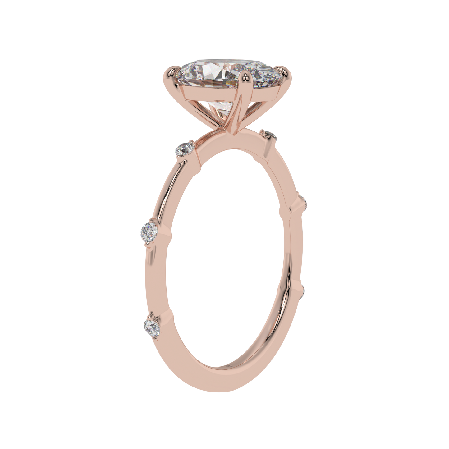 Luminous Charm Oval Solitaire Ring - Caratlink