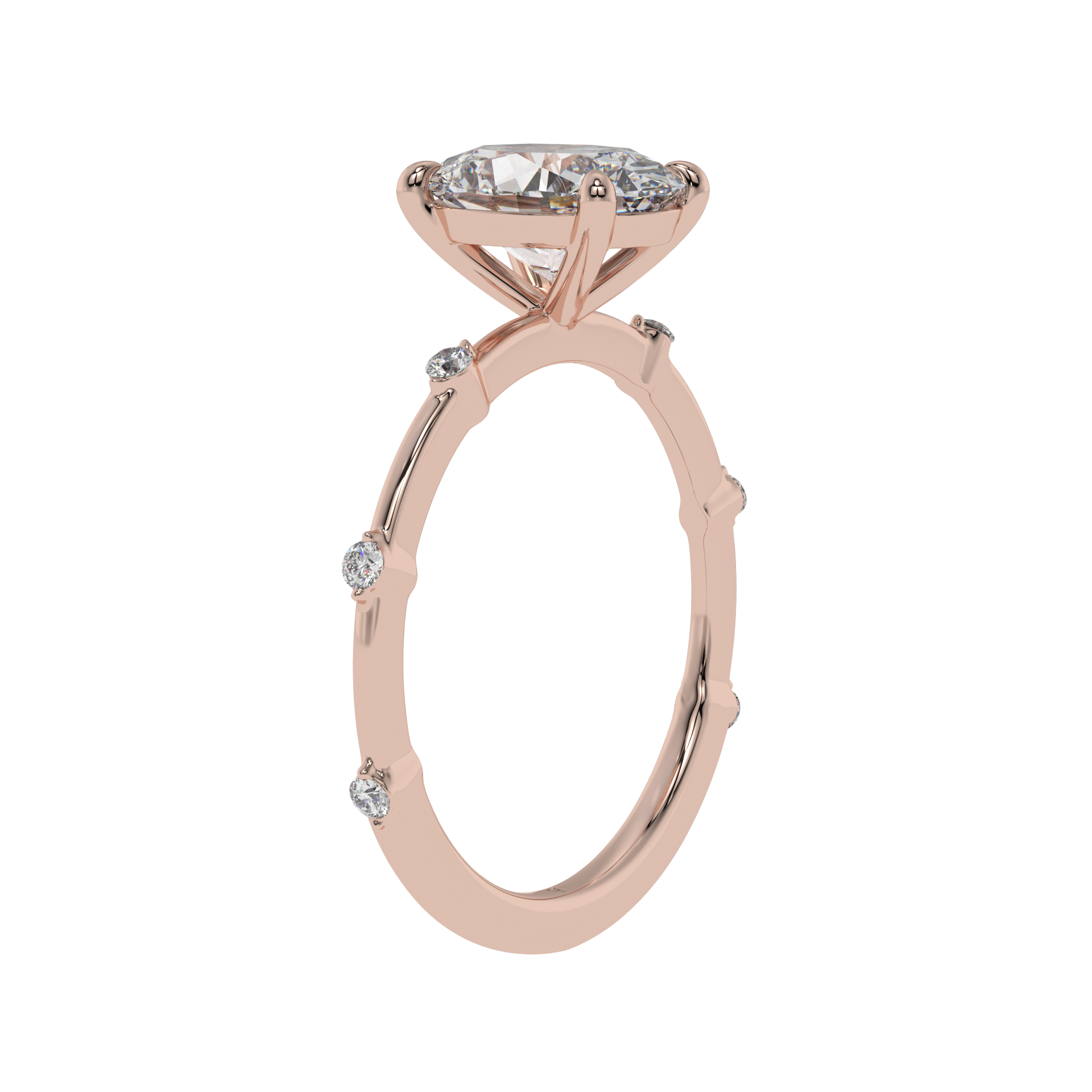 Luminous Charm Oval Solitaire Ring - Caratlink