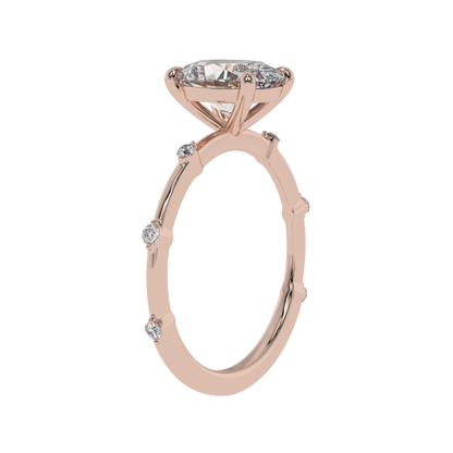 Luminous Charm Oval Solitaire Ring - Caratlink