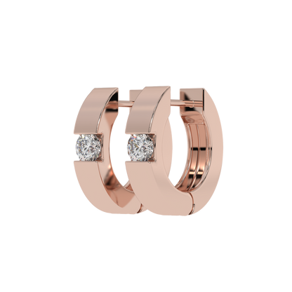 Classic Solitaire Hoop Earrings CaratLink