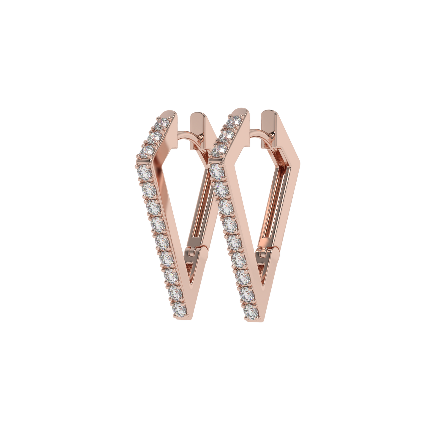 Sleek Diamond Hoop Huggies CaratLink