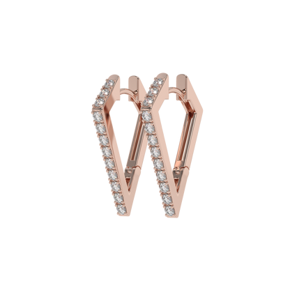 Sleek Diamond Hoop Huggies CaratLink