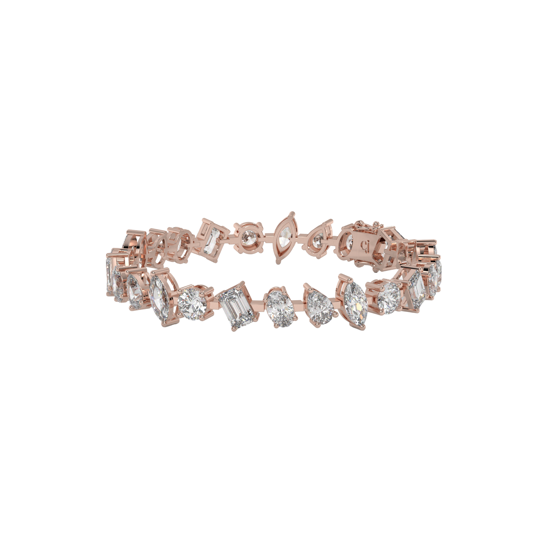 Harmony of Shapes Tennis Bracelet Carat Link Jewels