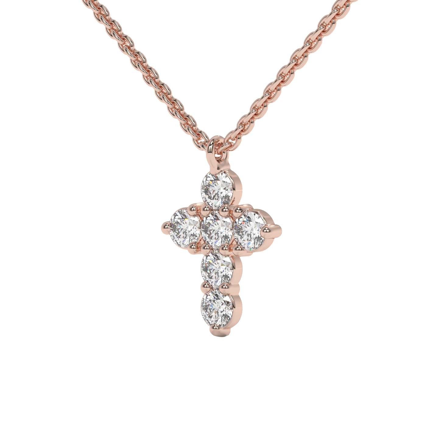 Radiant Cross Pendant Necklace Carat Link Jewels