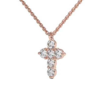 Radiant Cross Pendant Necklace Carat Link Jewels