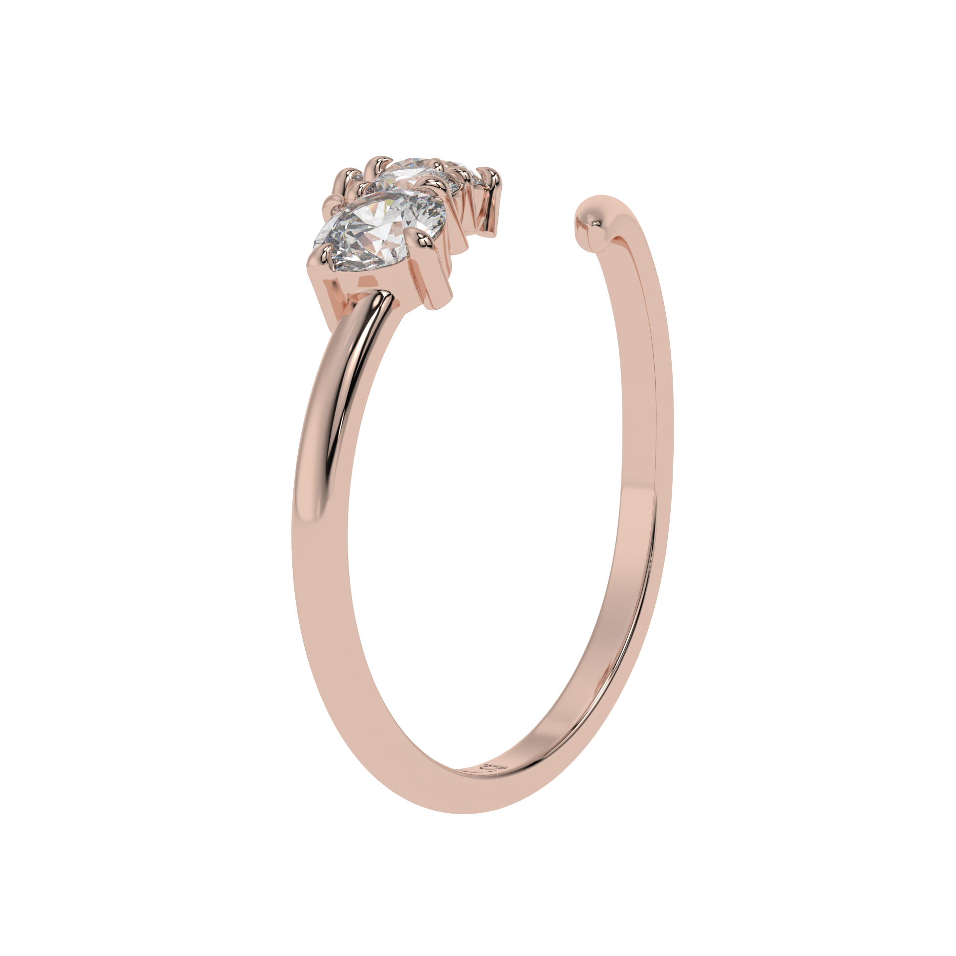 Serena Curve Diamond Wrap Ring Caratlink