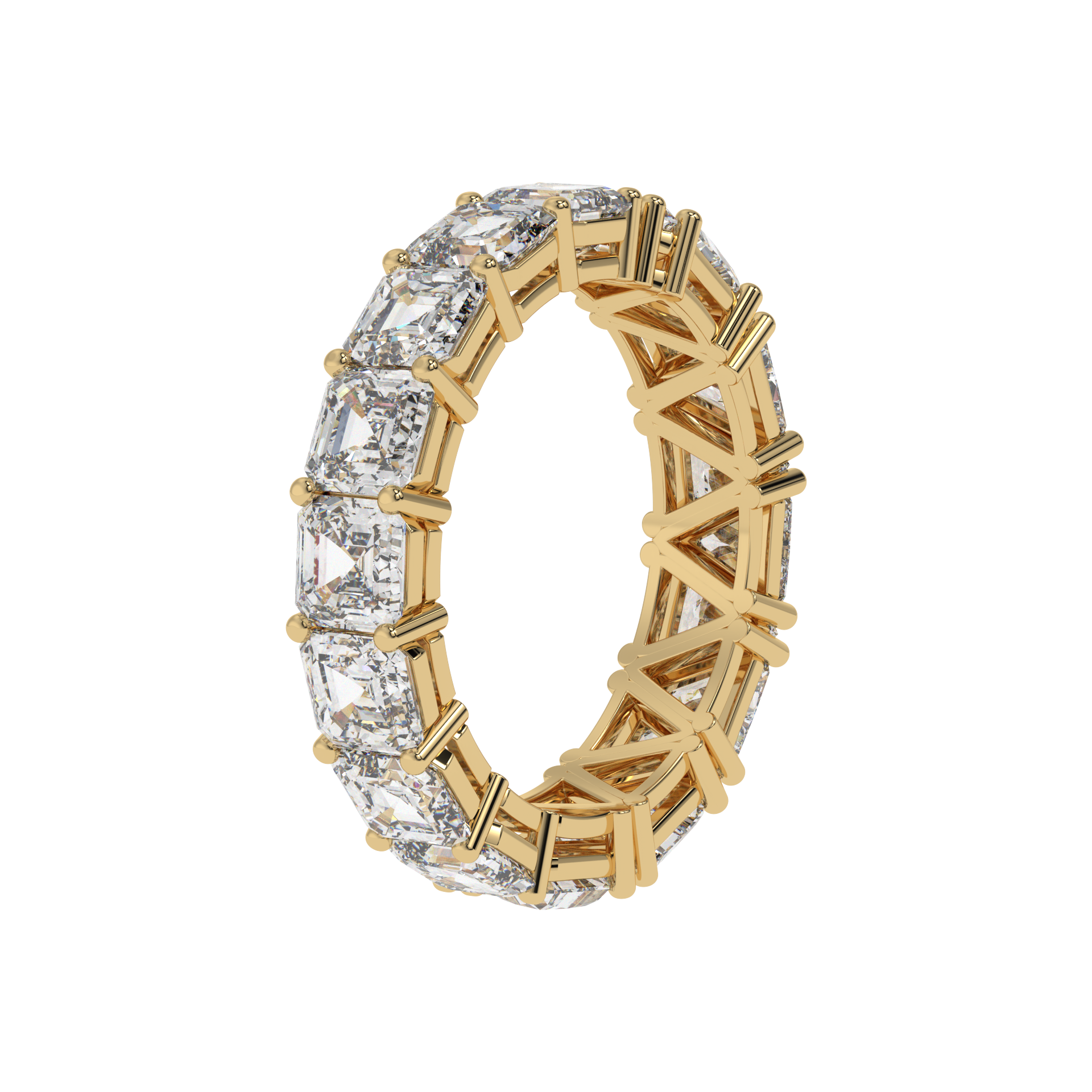Luxe Asscher-Trillion Eternity Band Caratlink