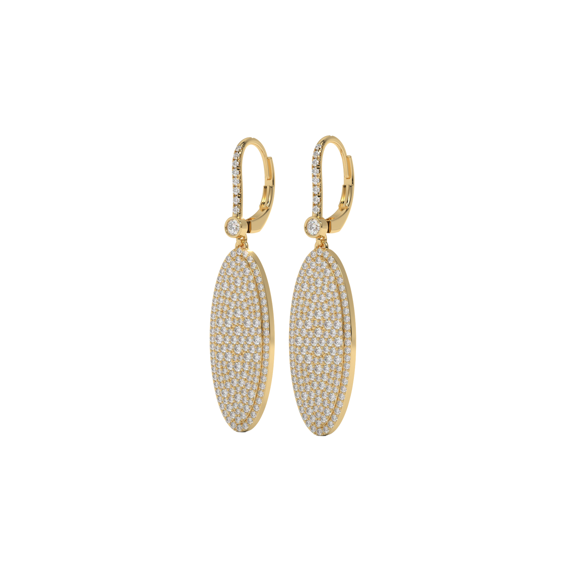 Luminous Oval Drop Earrings Caratlink