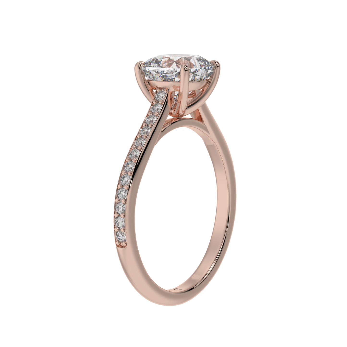 Radiant Grace Cushion Solitaire Ring - Caratlink
