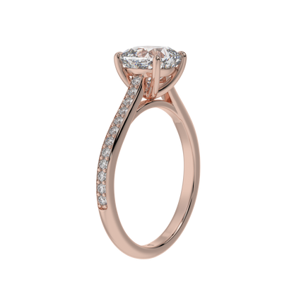 Radiant Grace Cushion Solitaire Ring - Caratlink