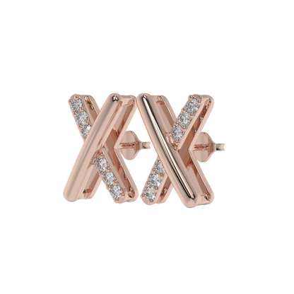 Crossline Diamond Studs CaratLink