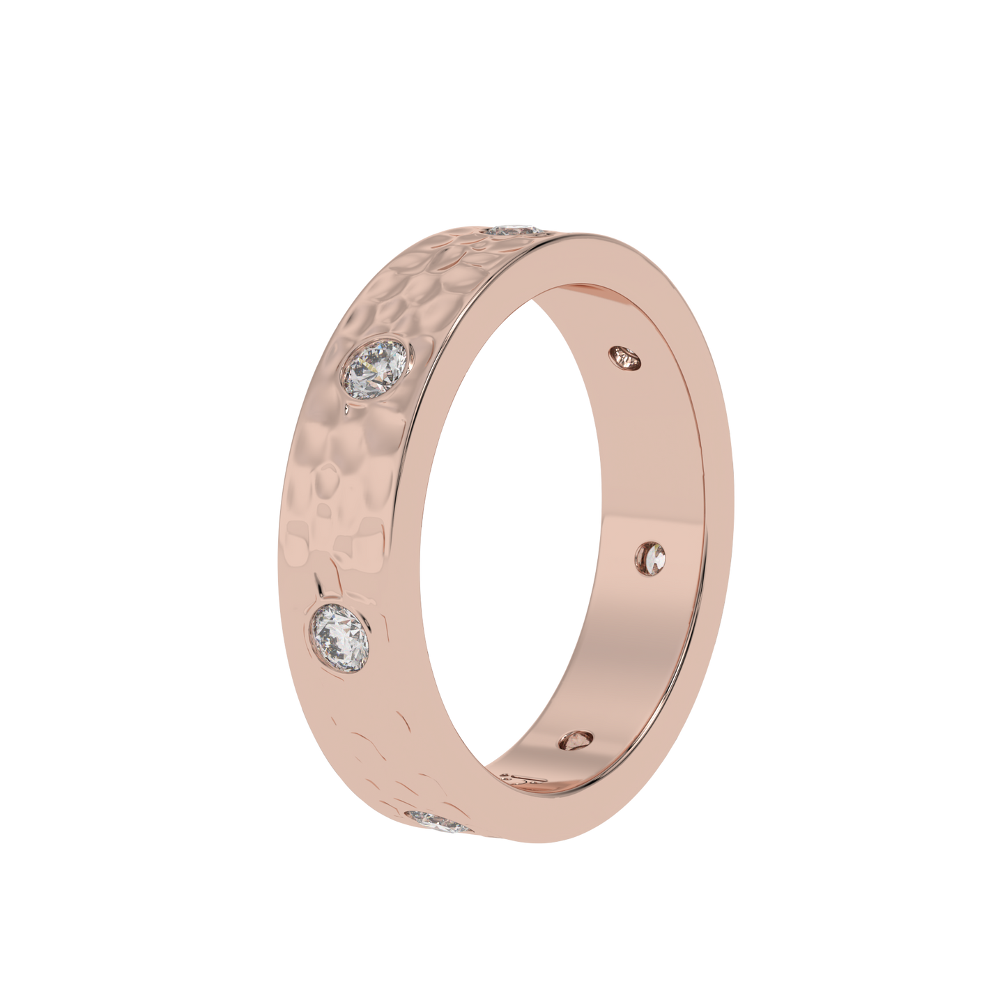 Aurora Hammered Diamond Band Caratlink