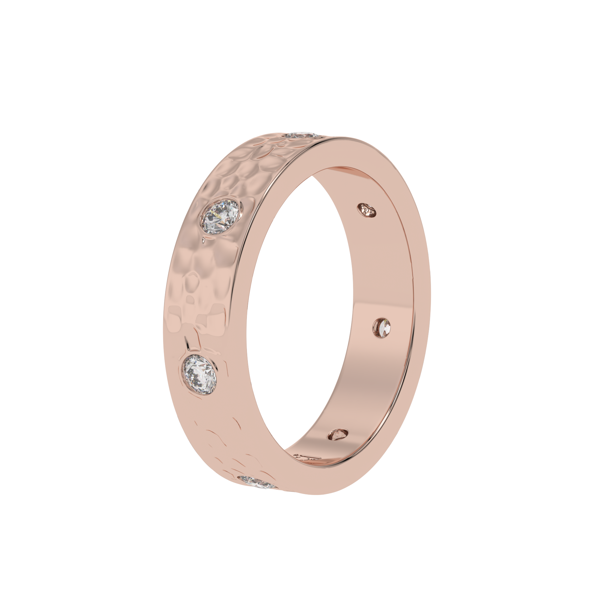 Aurora Hammered Diamond Band Caratlink