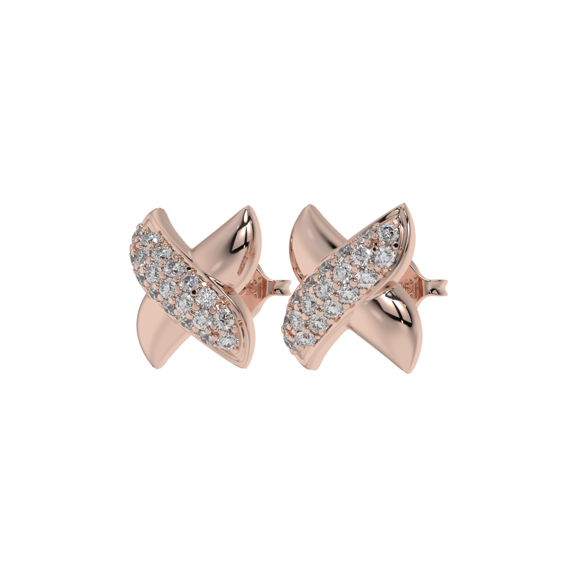Crystal Crossover Studs CaratLink