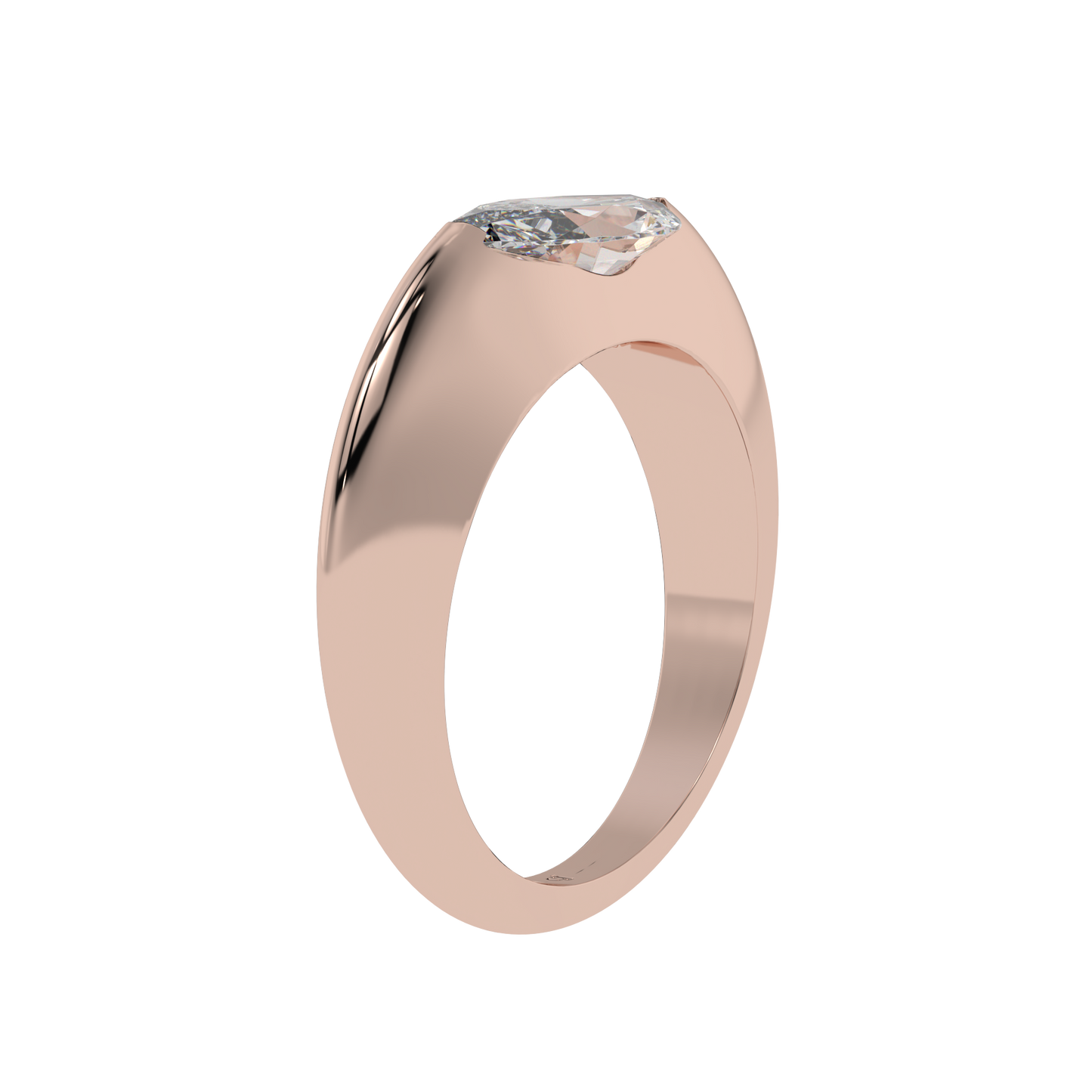 Sleek Marquise Bezel Ring - Caratlink