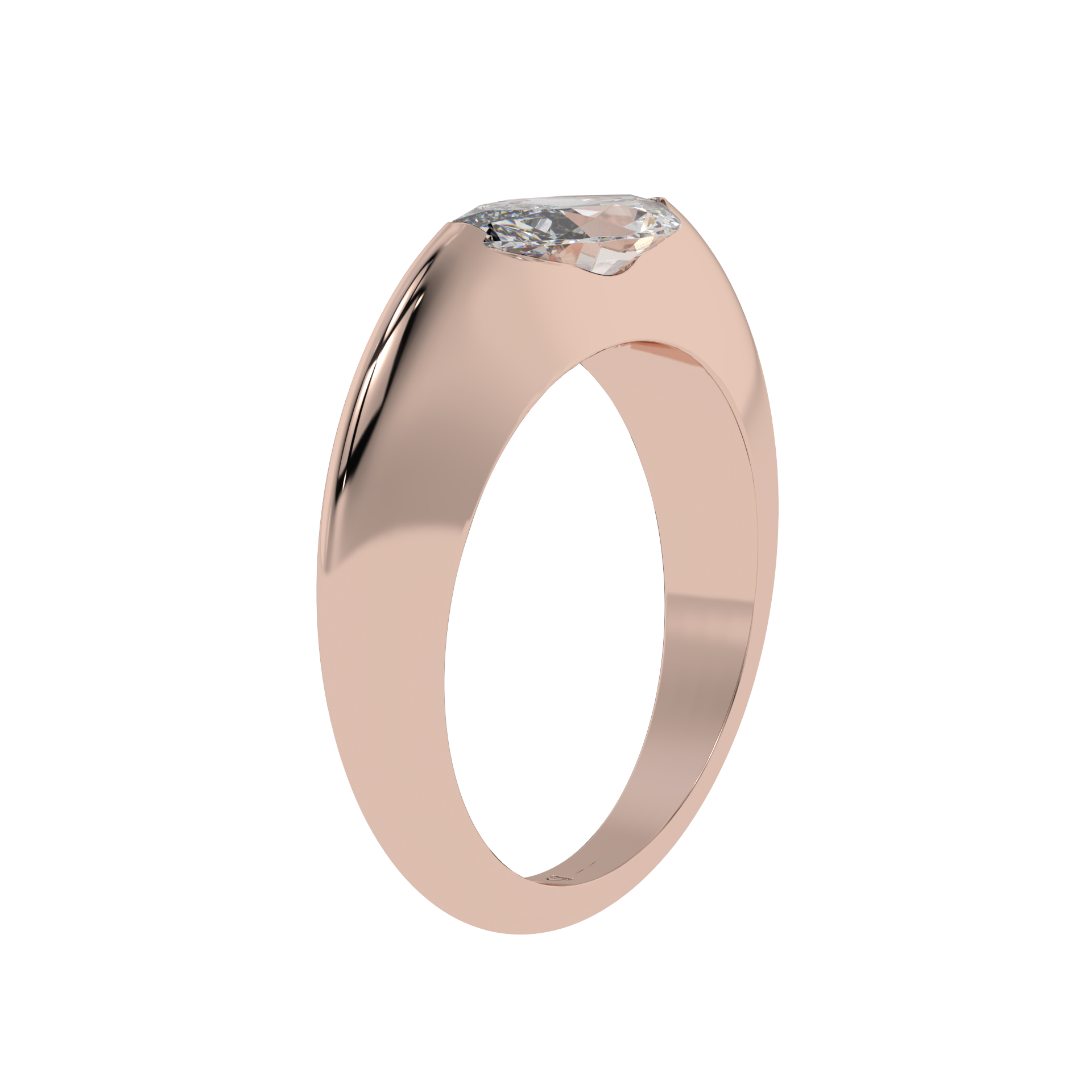 Sleek Marquise Bezel Ring - Caratlink