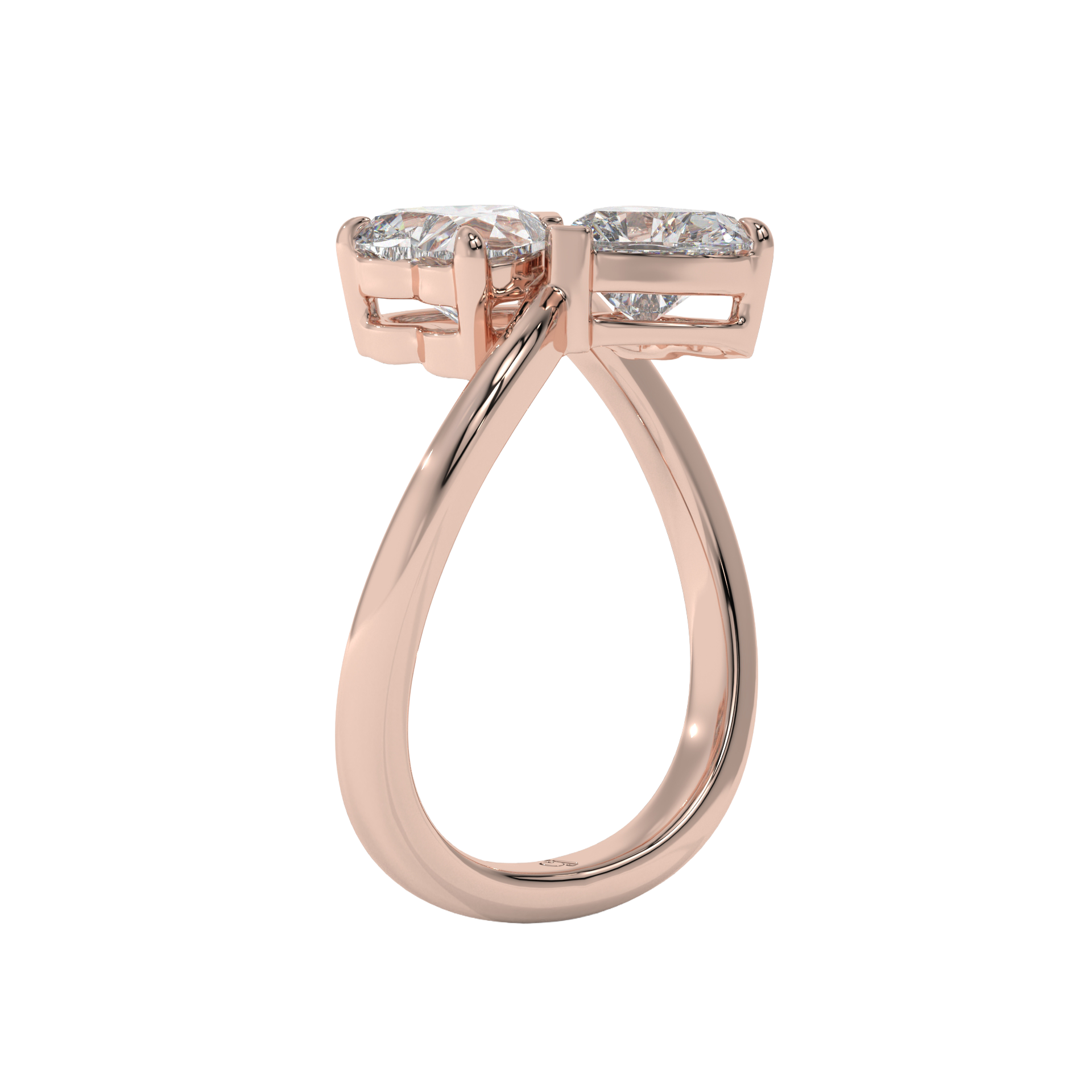 Twin Hearts Diamond Ring Caratlink