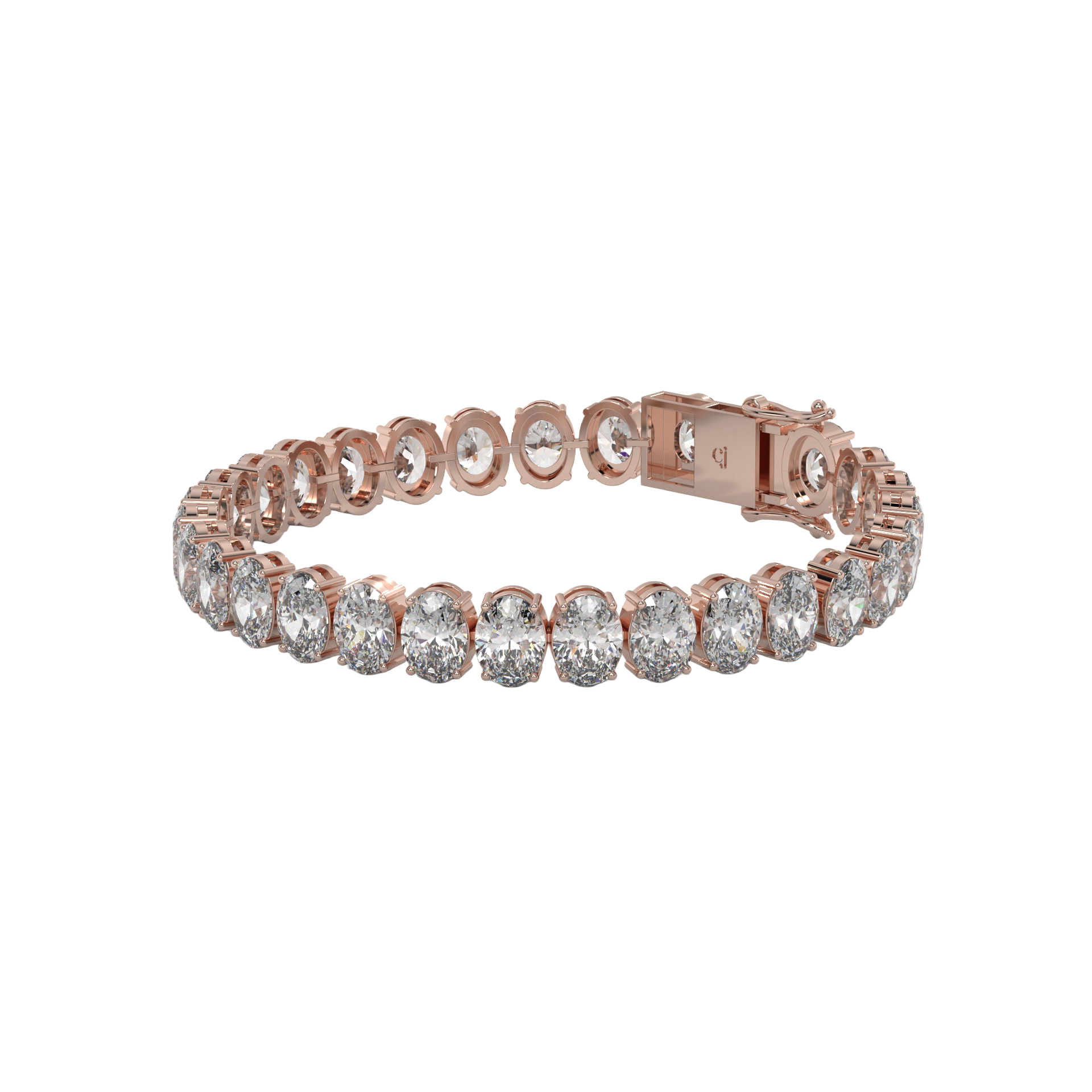 Classic Oval Diamond Tennis Bracelet Caratlink