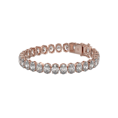 Classic Oval Diamond Tennis Bracelet Caratlink