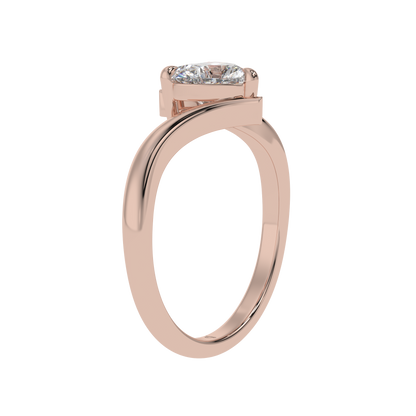Heart Embrace Solitaire Ring - Caratlink