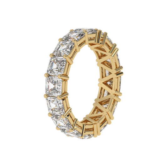 Luxe Asscher-Trillion Eternity Band