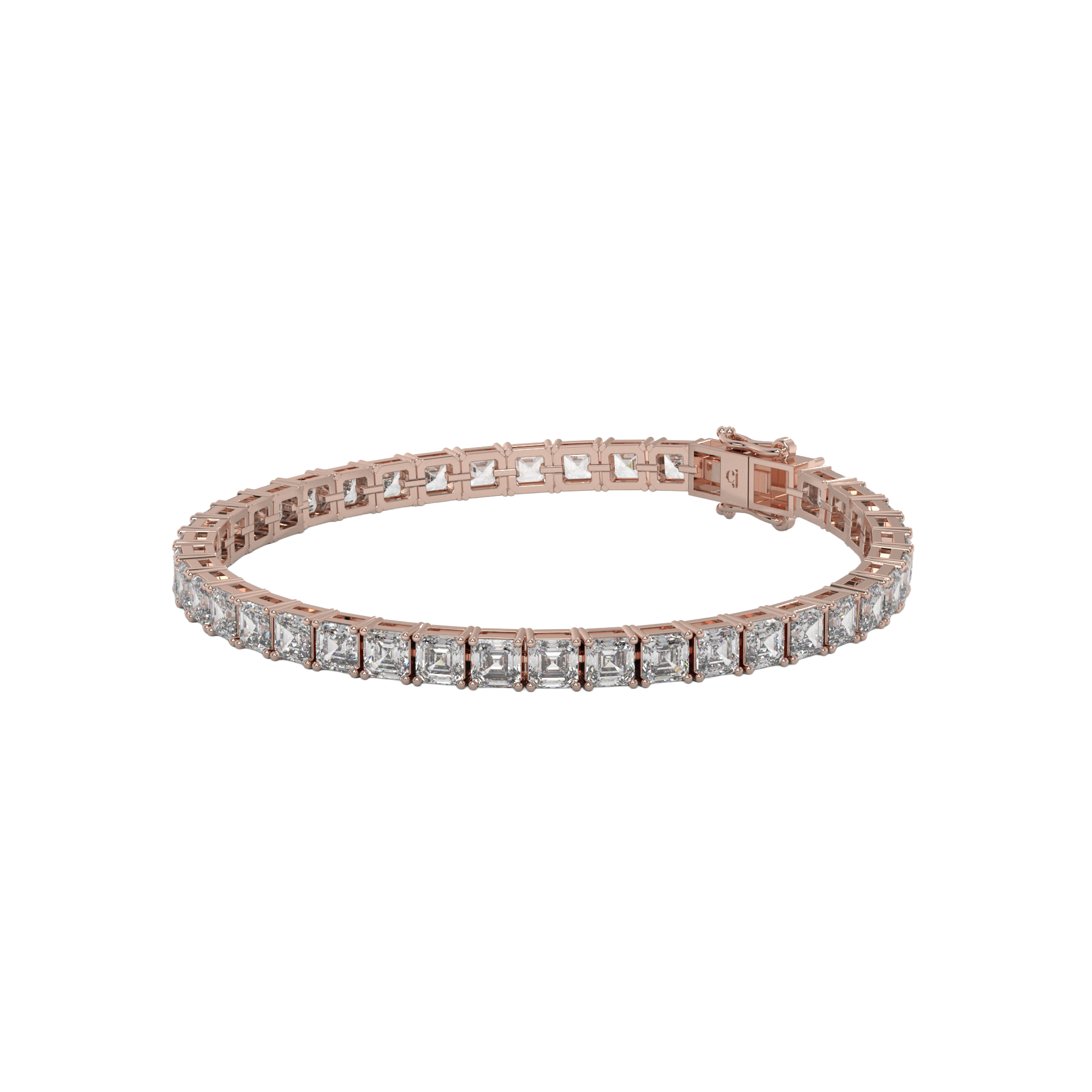 Asscher Diamond Luxe Tennis Bracelet Caratlink
