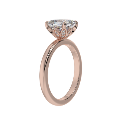 Royal Blossom Asscher Solitaire Ring - Caratlink