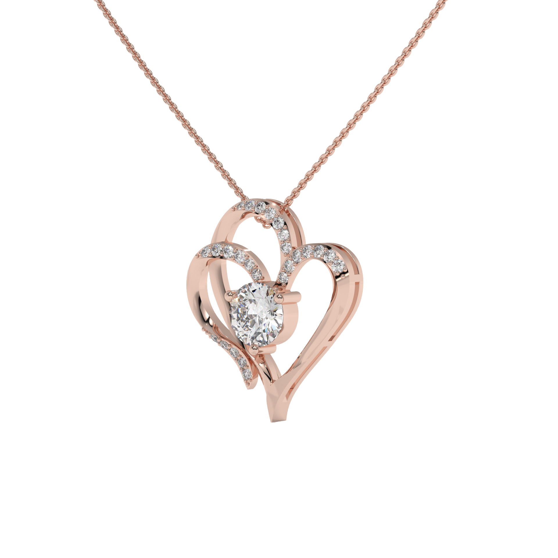 Eternal Heart Pendant Carat Link Jewels