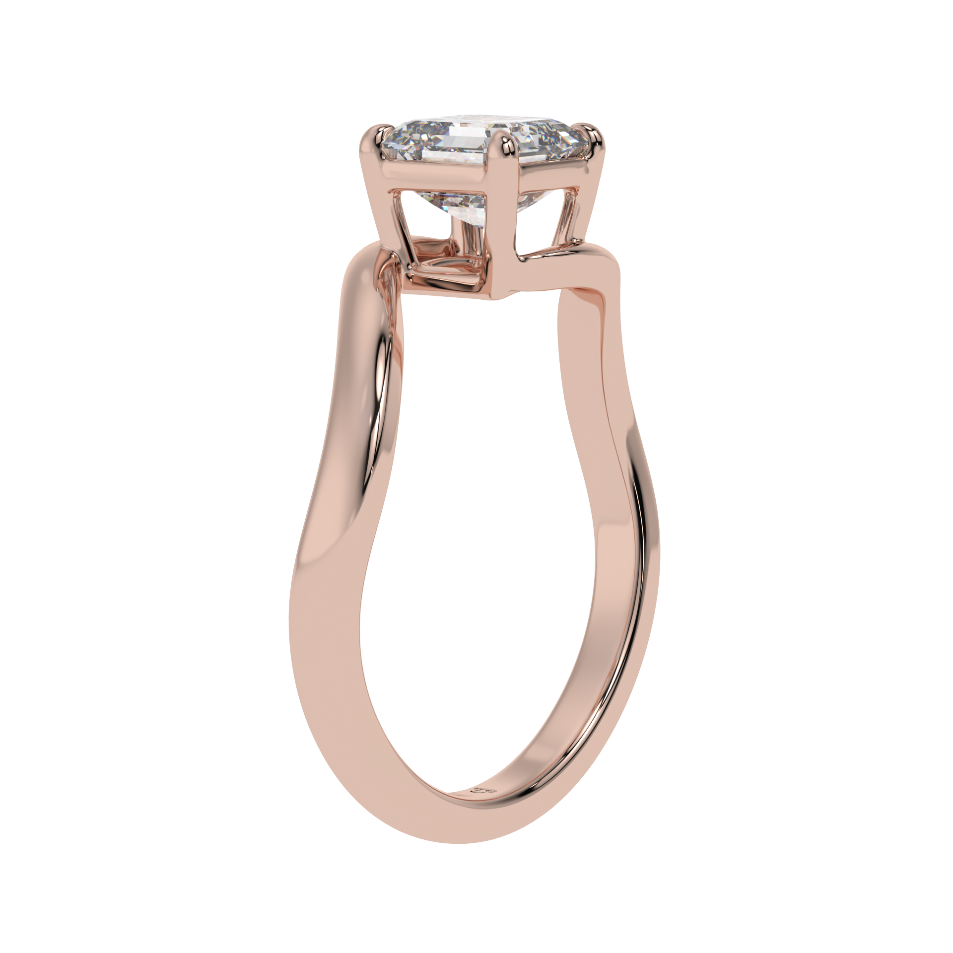 Timeless Twist Asscher Solitaire Ring - Caratlink