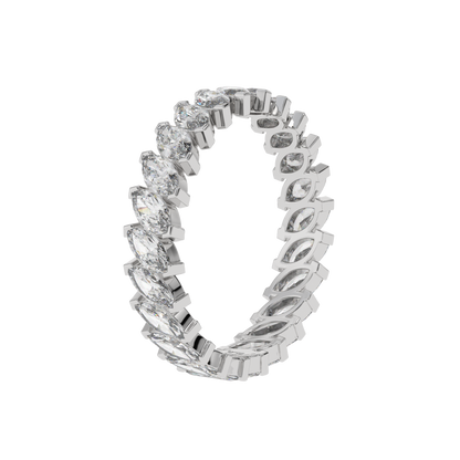 Eternal Emerald & Oval Diamond Eternity Ring Caratlink