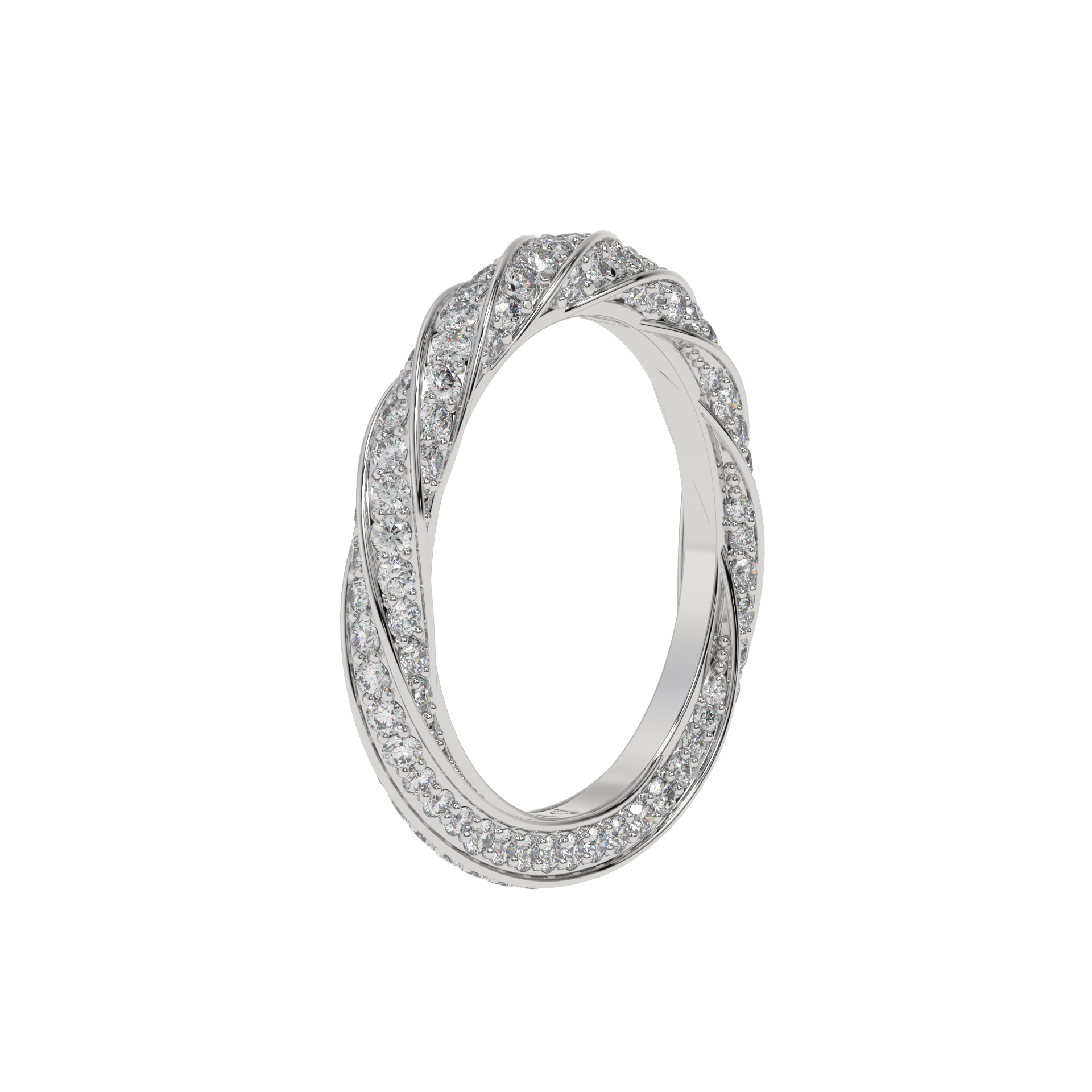 Infinity Criss-Cross Diamond Band Caratlink