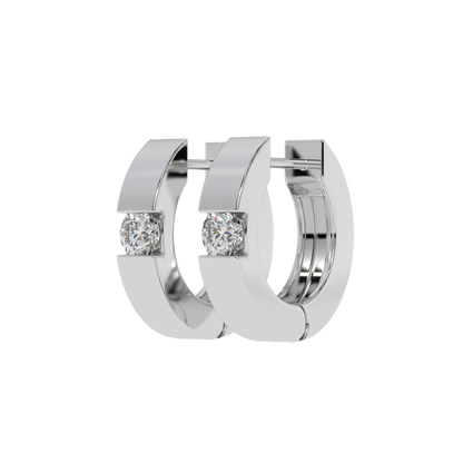 Classic Solitaire Hoop Earrings CaratLink