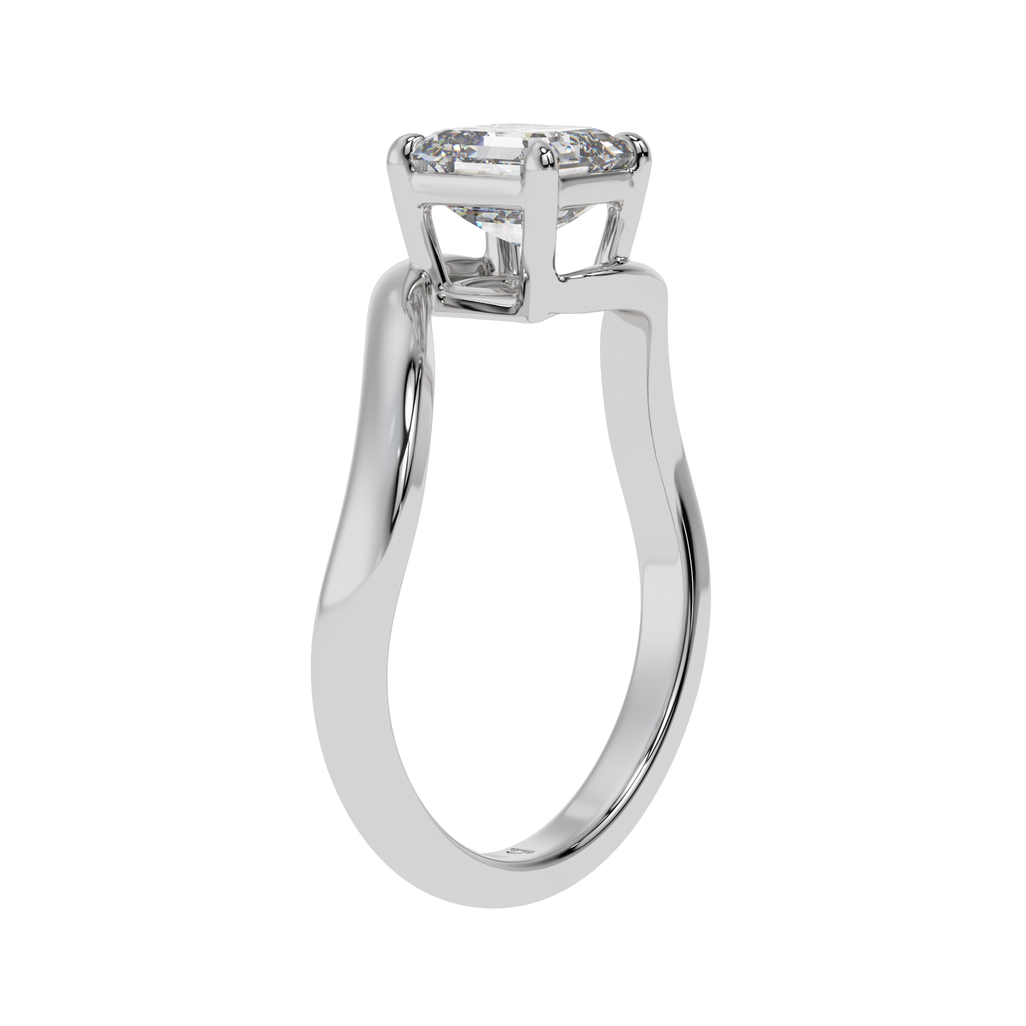 Timeless Twist Asscher Solitaire Ring - Caratlink