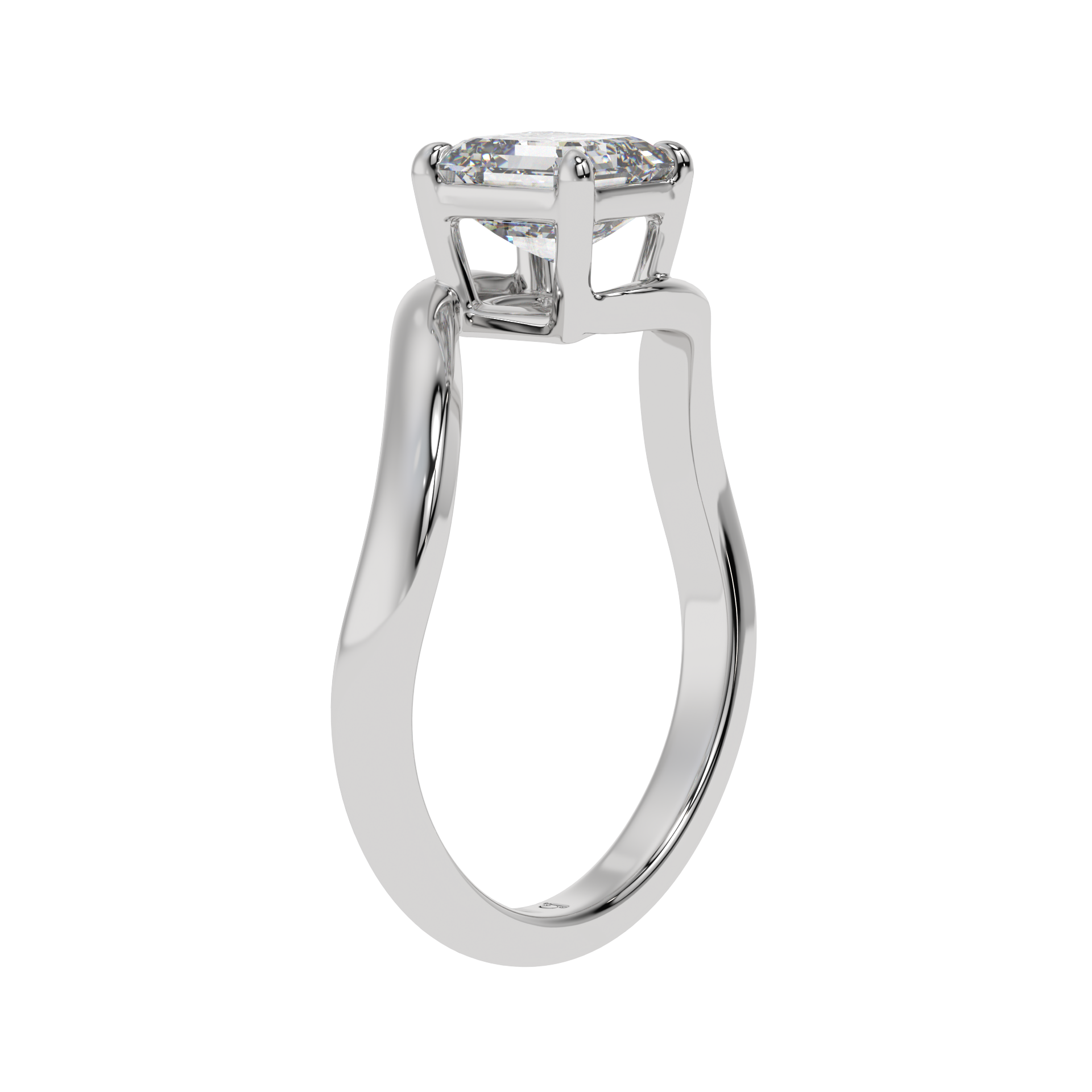 Timeless Twist Asscher Solitaire Ring - Caratlink