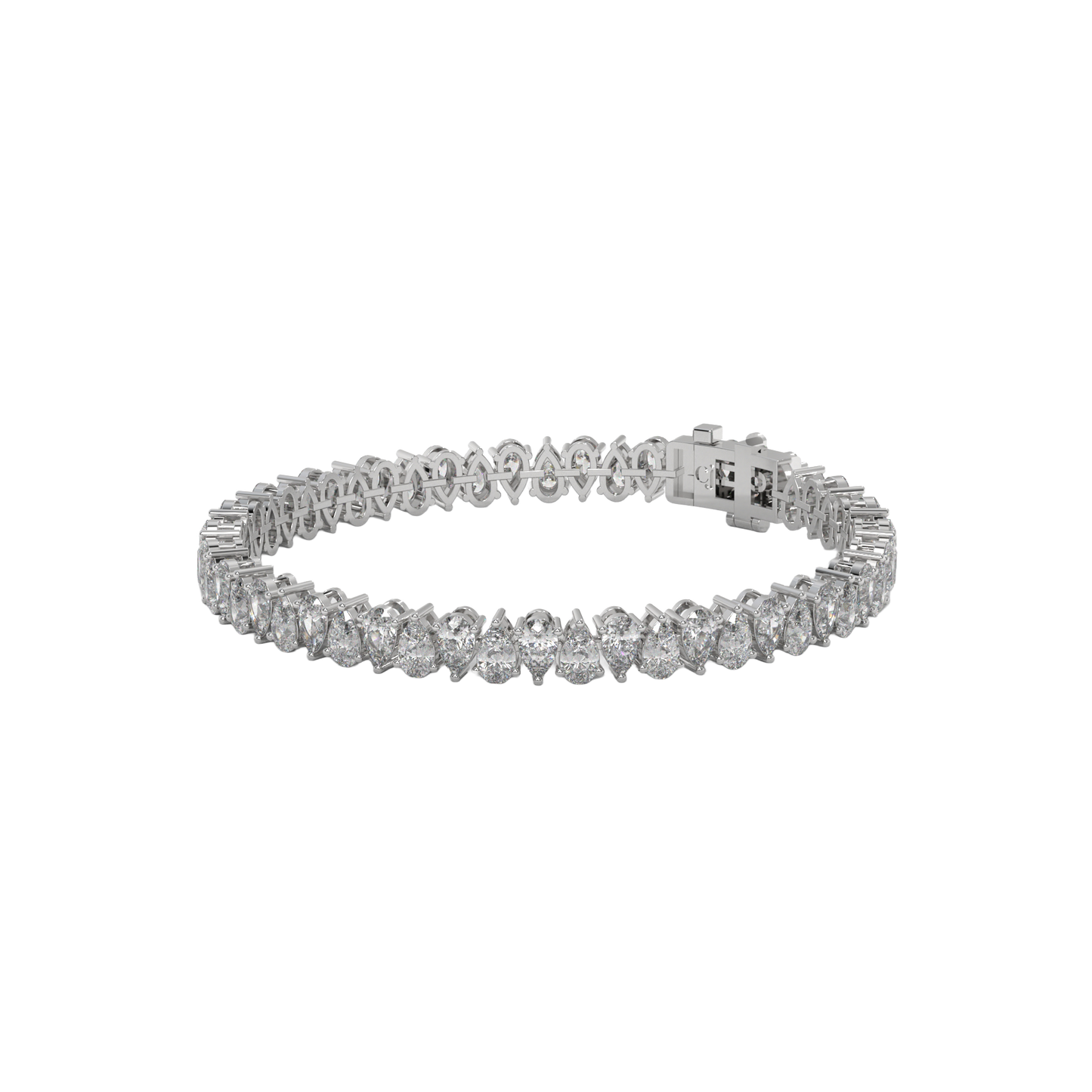 Pear Elegance Diamond  Tennis Bracelet Caratlink