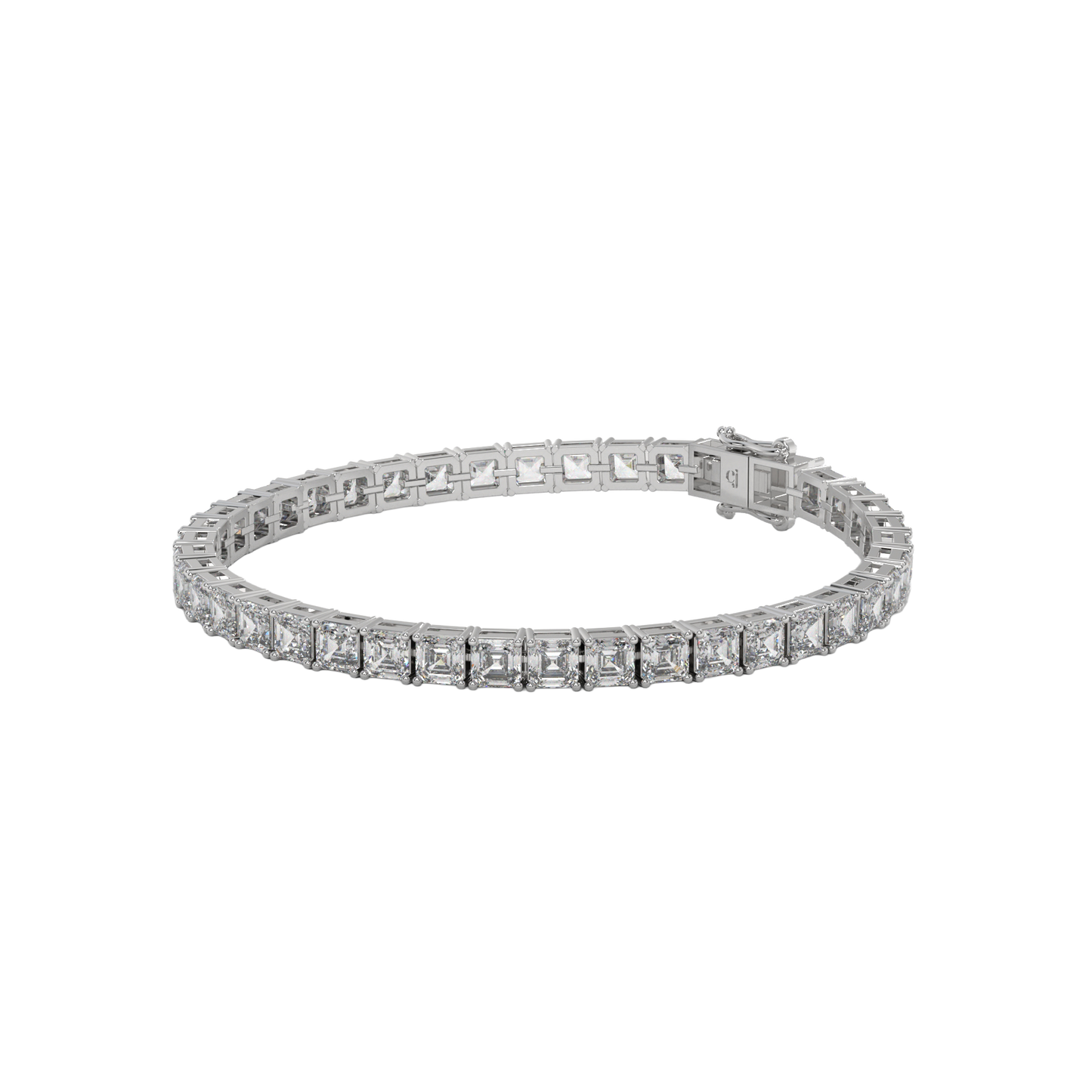 Asscher Diamond Luxe Tennis Bracelet Caratlink