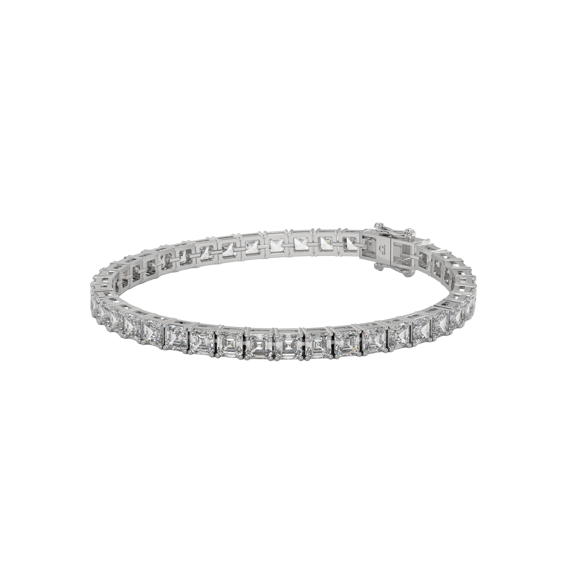 Asscher Diamond Luxe Tennis Bracelet Caratlink