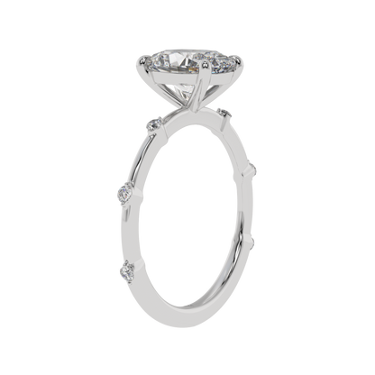 Luminous Charm Oval Solitaire Ring - Caratlink