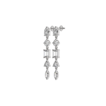 Multi-Shape Diamond Drop Earrings Caratlink