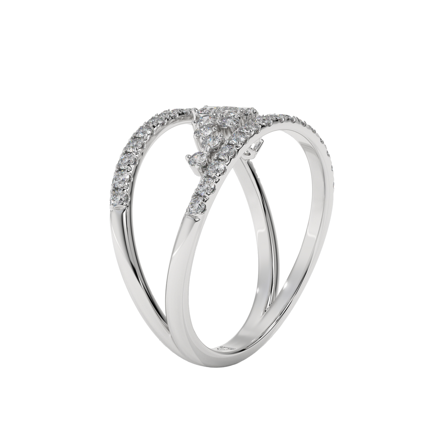 Floral Cascade Diamond Ring Caratlink