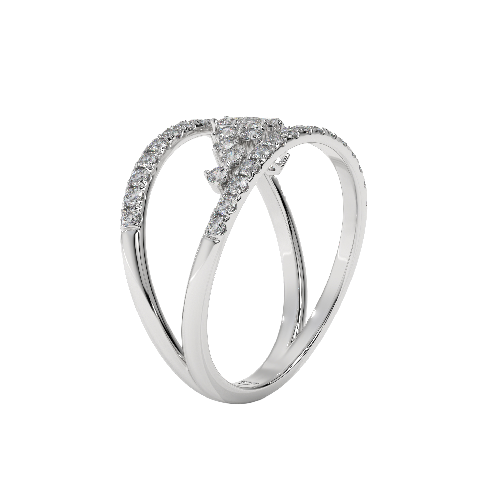 Floral Cascade Diamond Ring Caratlink