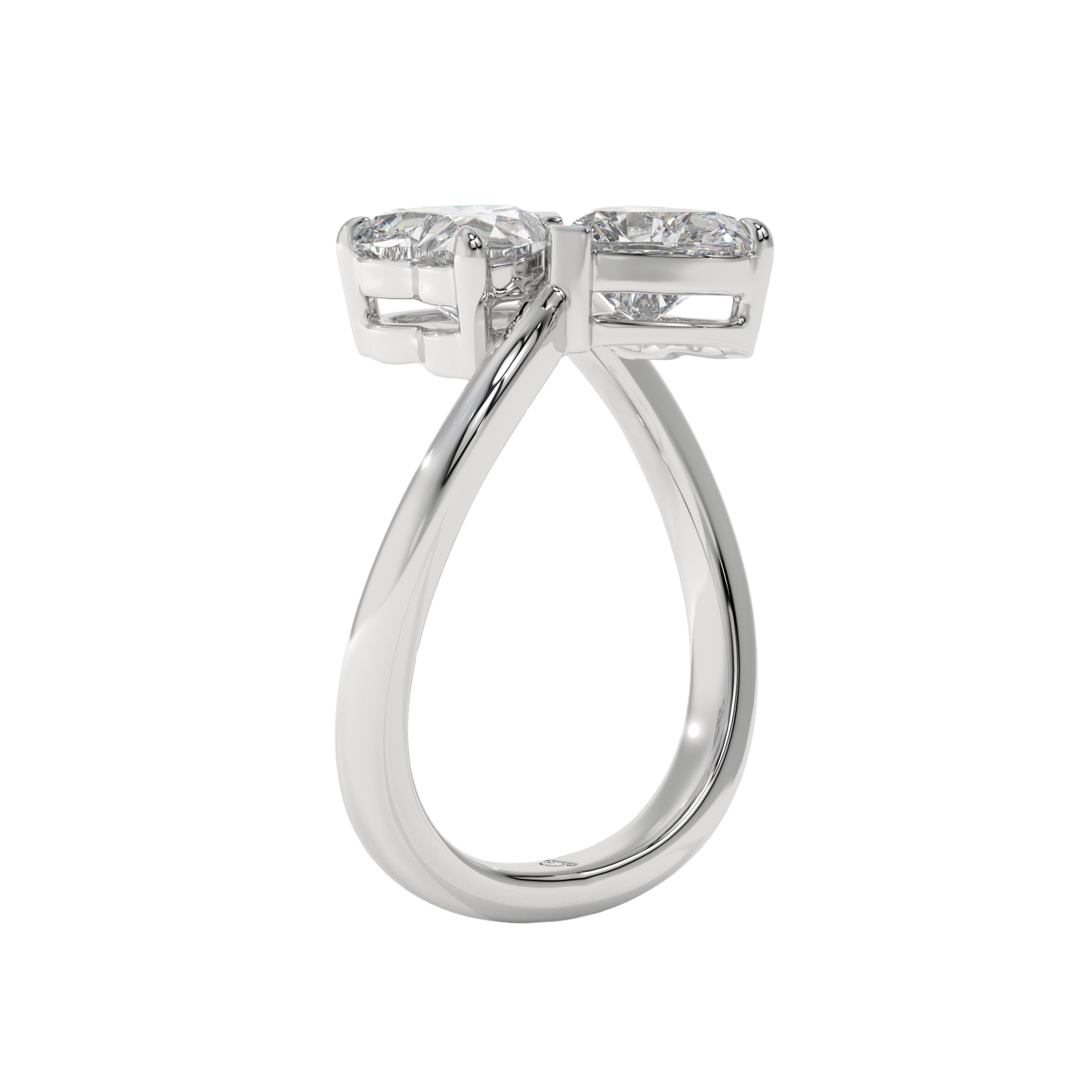 Twin Hearts Diamond Ring Caratlink