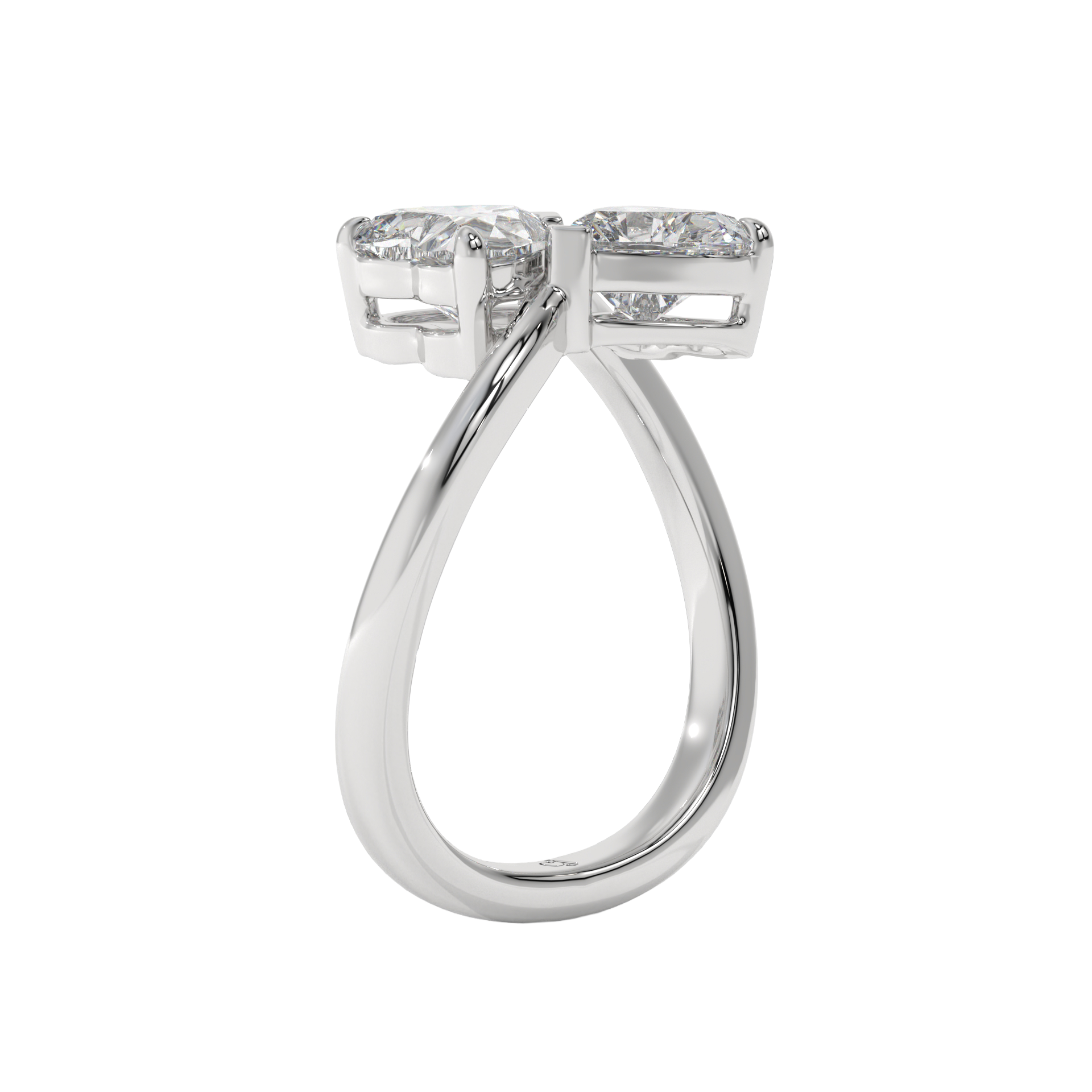 Twin Hearts Diamond Ring Caratlink