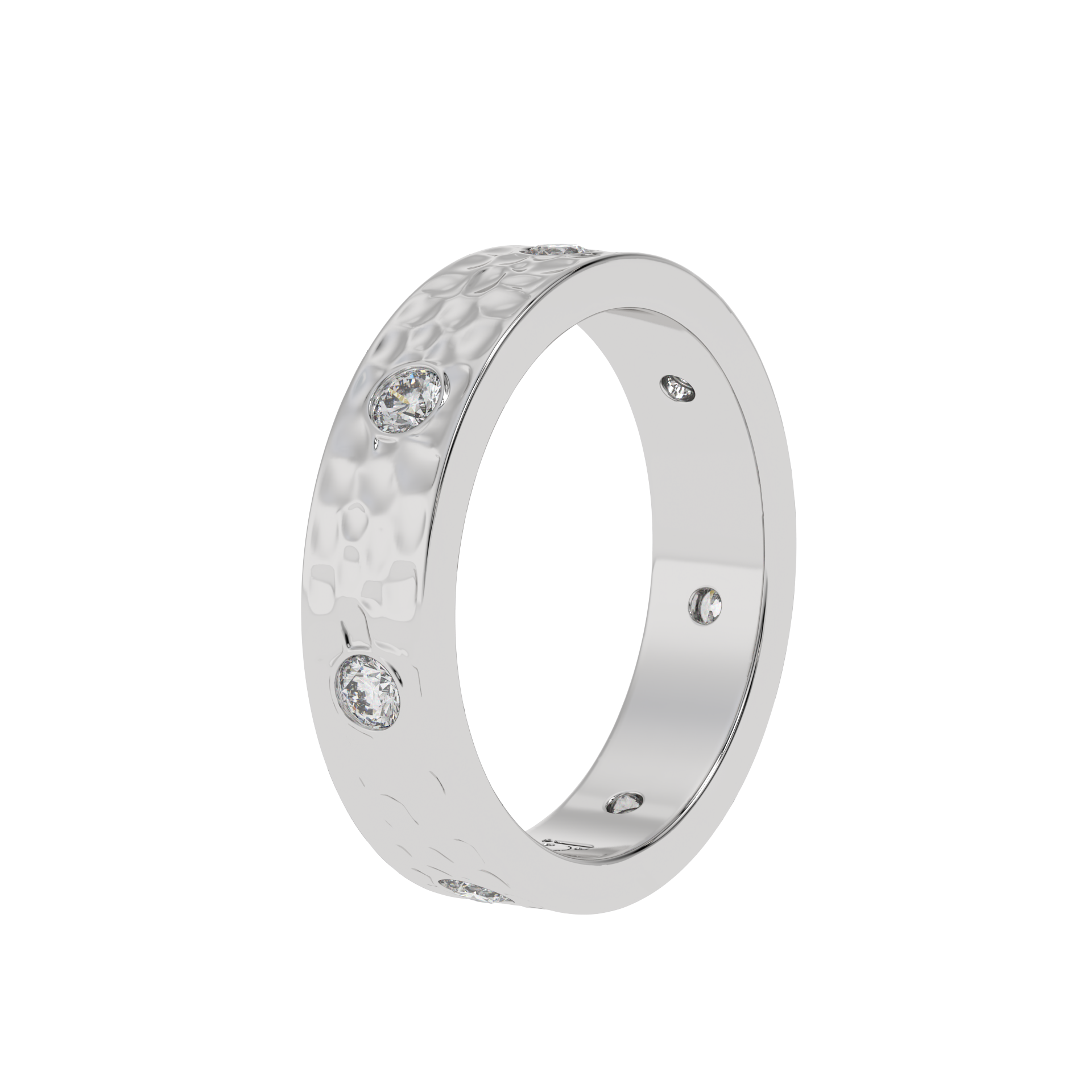 Aurora Hammered Diamond Band Caratlink