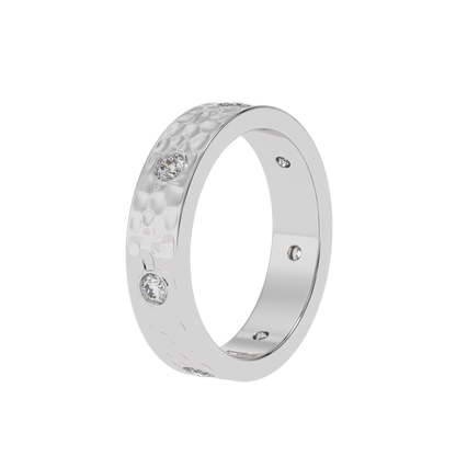 Aurora Hammered Diamond Band Caratlink