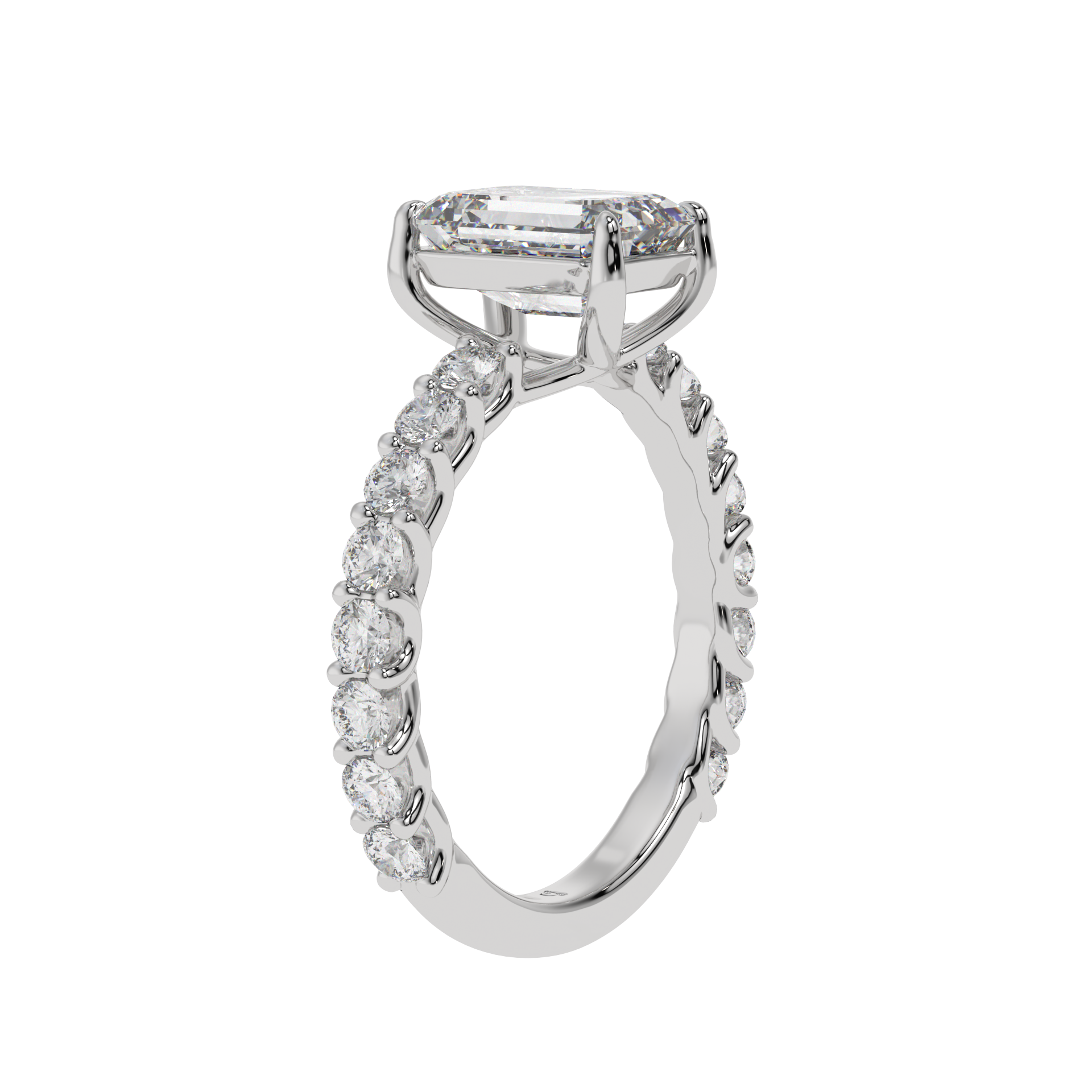 Eternal Spark Emerald Halo Ring - Caratlink