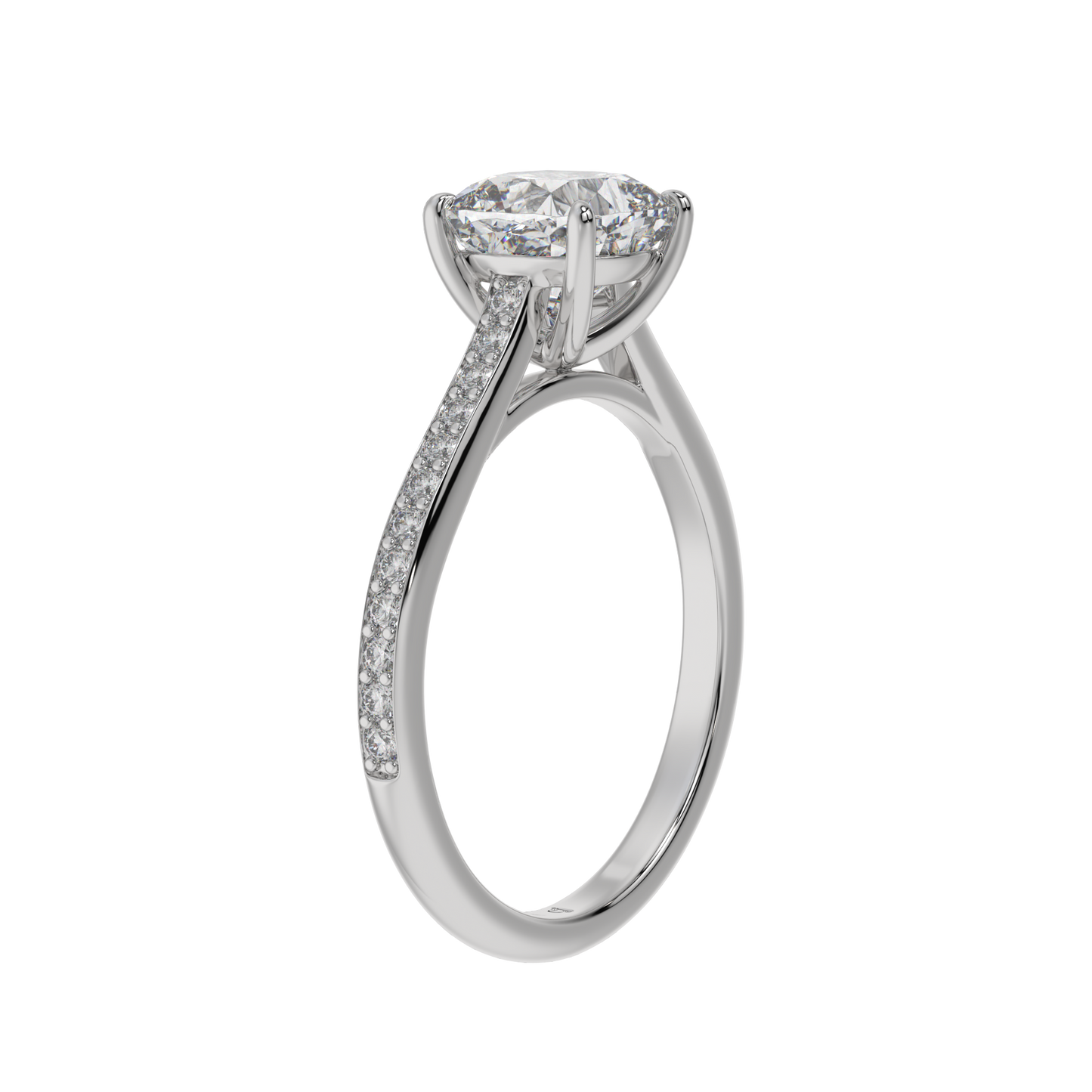 Radiant Grace Cushion Solitaire Ring - Caratlink