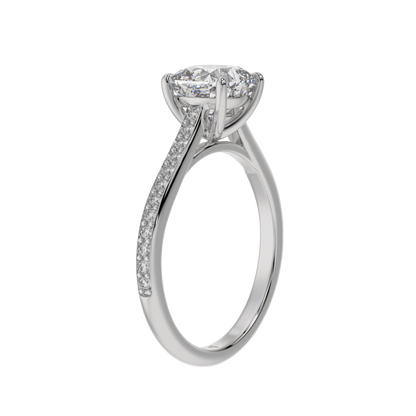 Radiant Grace Cushion Solitaire Ring - Caratlink